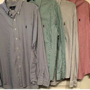 POLO RALPH LAUREN SHIRTS LOT OF 4 BUTTON DOWN